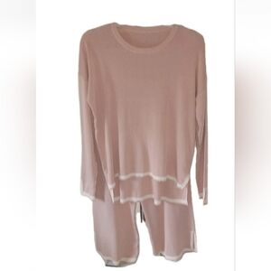 Women's Beige And Cream Sweater Set